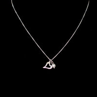 Silver Heart and Pearl Necklace