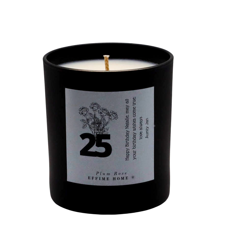 Age With Rose Flower Candle