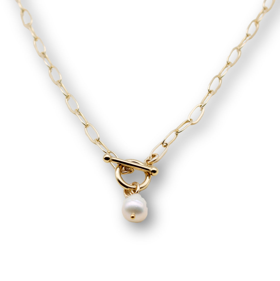 Pearl Drop Gold Filled Necklace