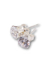 Brilliant White Stud Sterling Silver Earrings