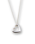 Heart Pendant Sterling Silver Necklace