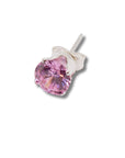 Pink Stud Sterling Silver Earrings