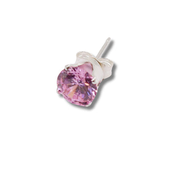 Pink Stud Sterling Silver Earrings