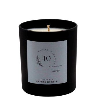 Age in Floral Circle Frame Candle