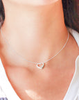 Heart Pendant Sterling Silver Necklace