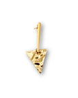 Hammer Gold Triangle with Straight Top Earrings