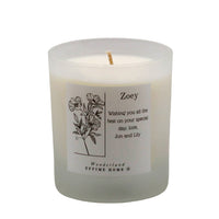 Floral Name with Message Candle