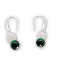 Moonstone and Malachite Earrings