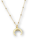 Crescent Moon Gold Vermeil Necklace