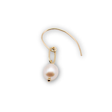 Pearl with Drawn Cable Earrings