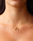 Crescent Moon Gold Vermeil Necklace