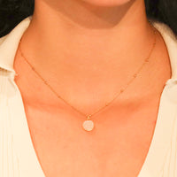 White Druzy Gold Vermeil Pendant Necklace