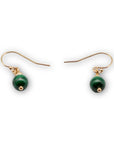 Malachite Circle Wire Earrings