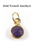 Gold Vermeil Initial and Gemstone Necklace