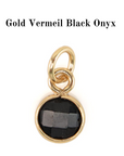 Gold Vermeil Initial and Gemstone Necklace