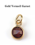 Gold Vermeil Initial and Gemstone Necklace