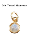 Gold Vermeil Initial and Gemstone Necklace