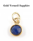Gold Vermeil Initial and Gemstone Necklace