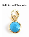 Gold Vermeil Initial and Gemstone Necklace