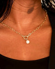 Pearl Drop Gold Filled Necklace