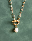 Pearl Drop Gold Filled Necklace