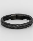 Black Leather Braid Bracelet