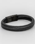 Black Leather Braid Bracelet