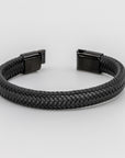 Black Leather Braid Bracelet