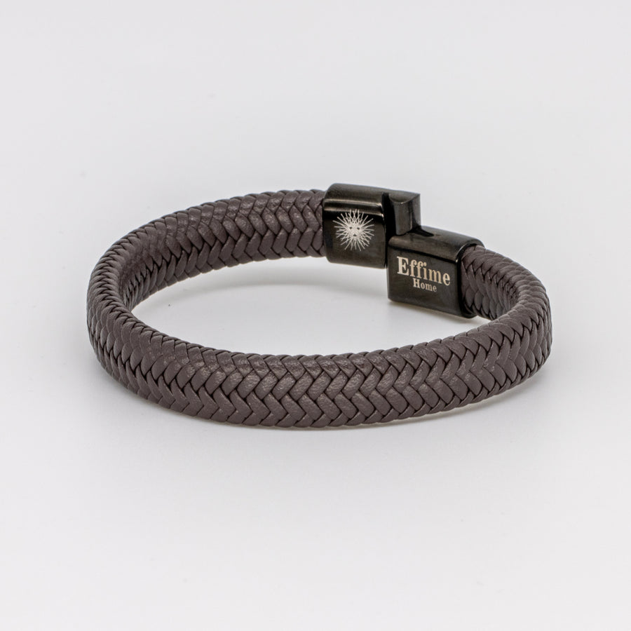 Brown Leather Braid Bracelet