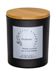Name in Floral Circle Frame Scented Candle