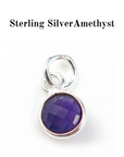 Sterling Silver Initial and Gemstone Necklace