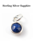 Sterling Silver Initial and Gemstone Necklace