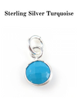 Sterling Silver Initial and Gemstone Necklace