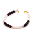 Moonstone and Garnet Gold Bracelet