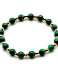 Malachite and Gold Stretch Bracelet