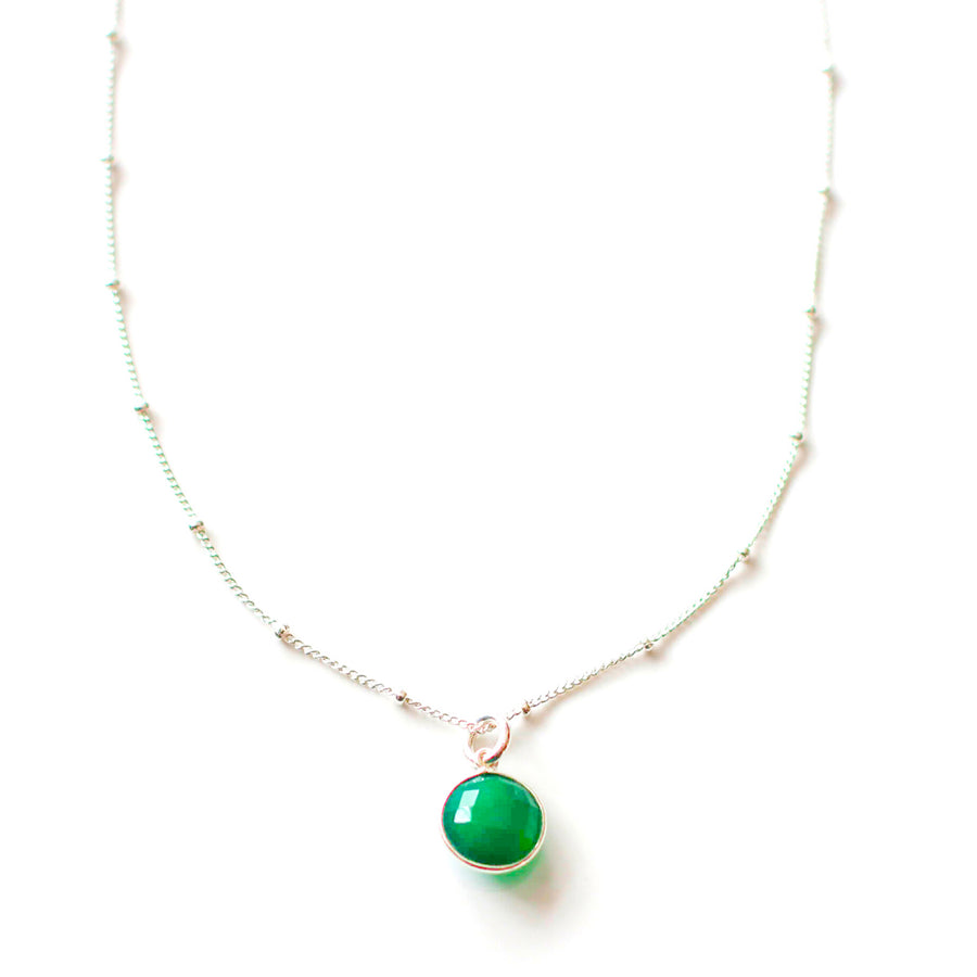 Green Onyx Pendant Necklace