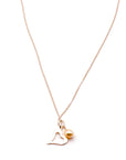 Silver Heart and Pearl Necklace