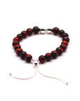 Red Tiger Eye and Silver Bracelet