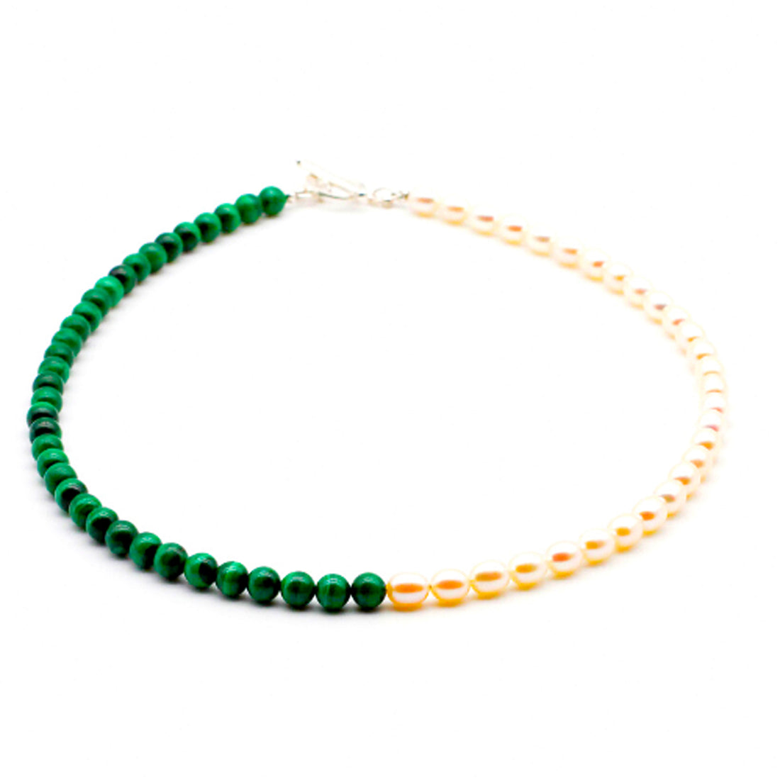 Malachite and Pearl Necklace