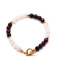 Moonstone and Garnet Gold Bracelet