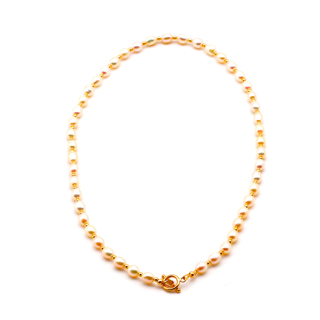 Pearls with Gold Necklace
