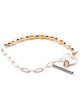Silver Chain Pearl Bracelet