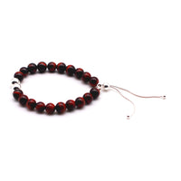 Red Tiger Eye and Silver Bracelet