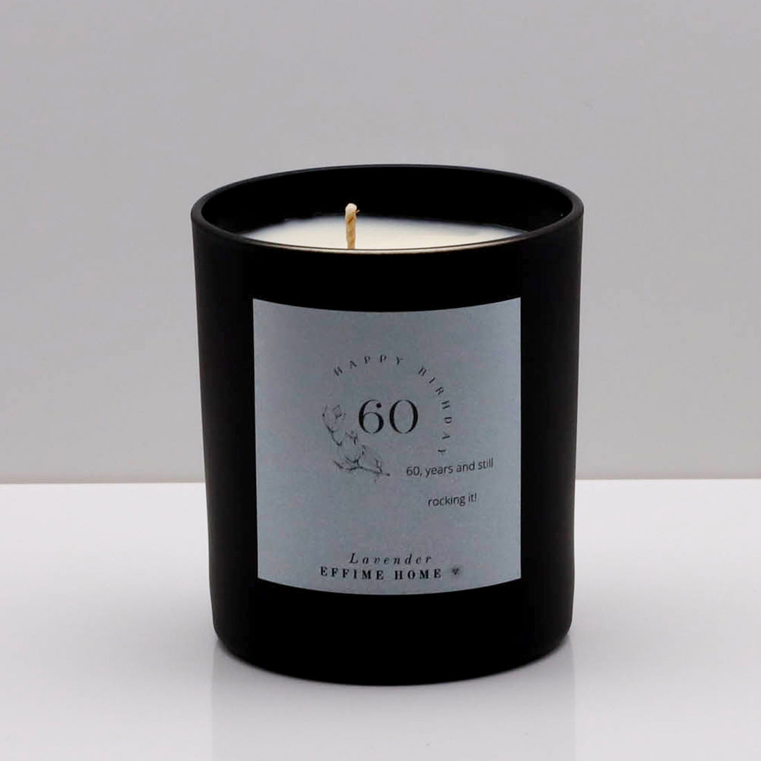 Age in Floral Frame Candle