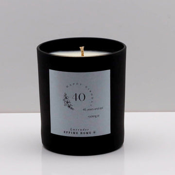 Age in Floral Circle Frame Candle