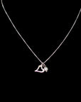Silver Heart and Pearl Necklace